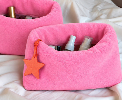 Faves fluffy makeup bag