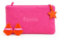 Faves bag and powder puffs